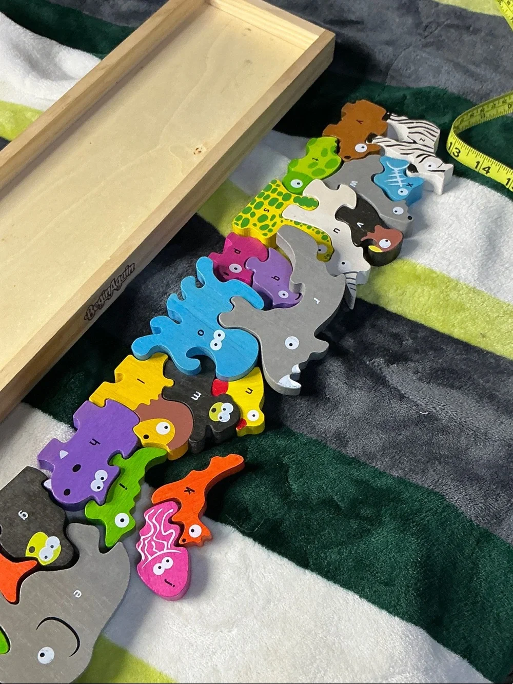 Multicolor Wooden Animal Stacking Puzzle - Kids Learning Toy
